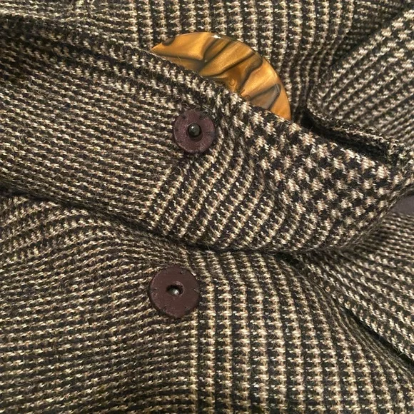 Dolce & Gabbana Wool Plaid Suit Y2K Cropped Blazer Flare Pants Made in Italy - Picture 5 of 16